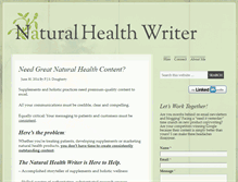 Tablet Screenshot of naturalhealthwriter.com